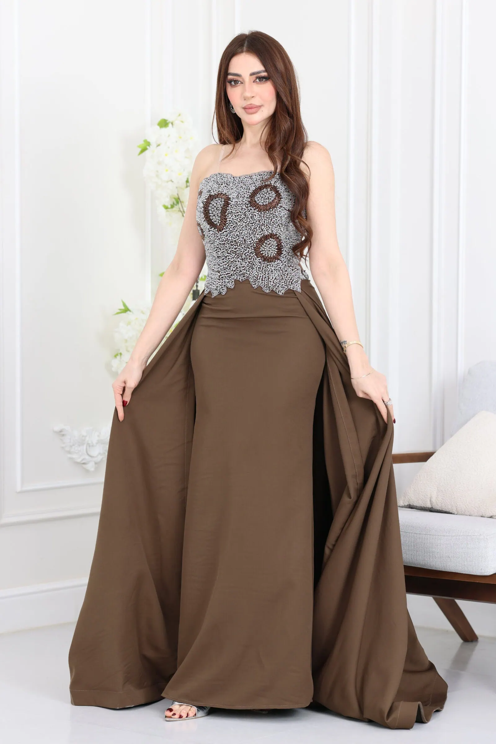 1E5A7752 Copy فستان سهرة تب بتطريز - الصورة 1