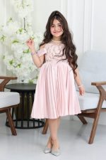 فستان بناتي بليسيه مطرز