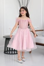 فستان بناتي لؤلؤ فخم