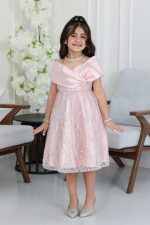 فستان بناتي راقي مطرز