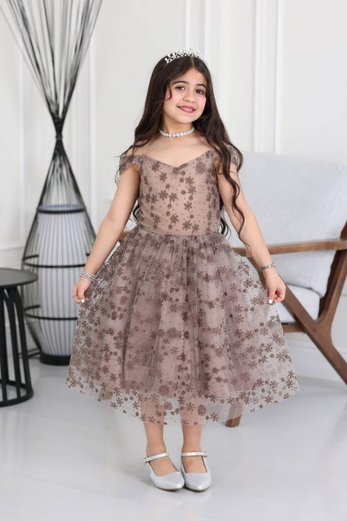 فستان بناتي سهرة كتف