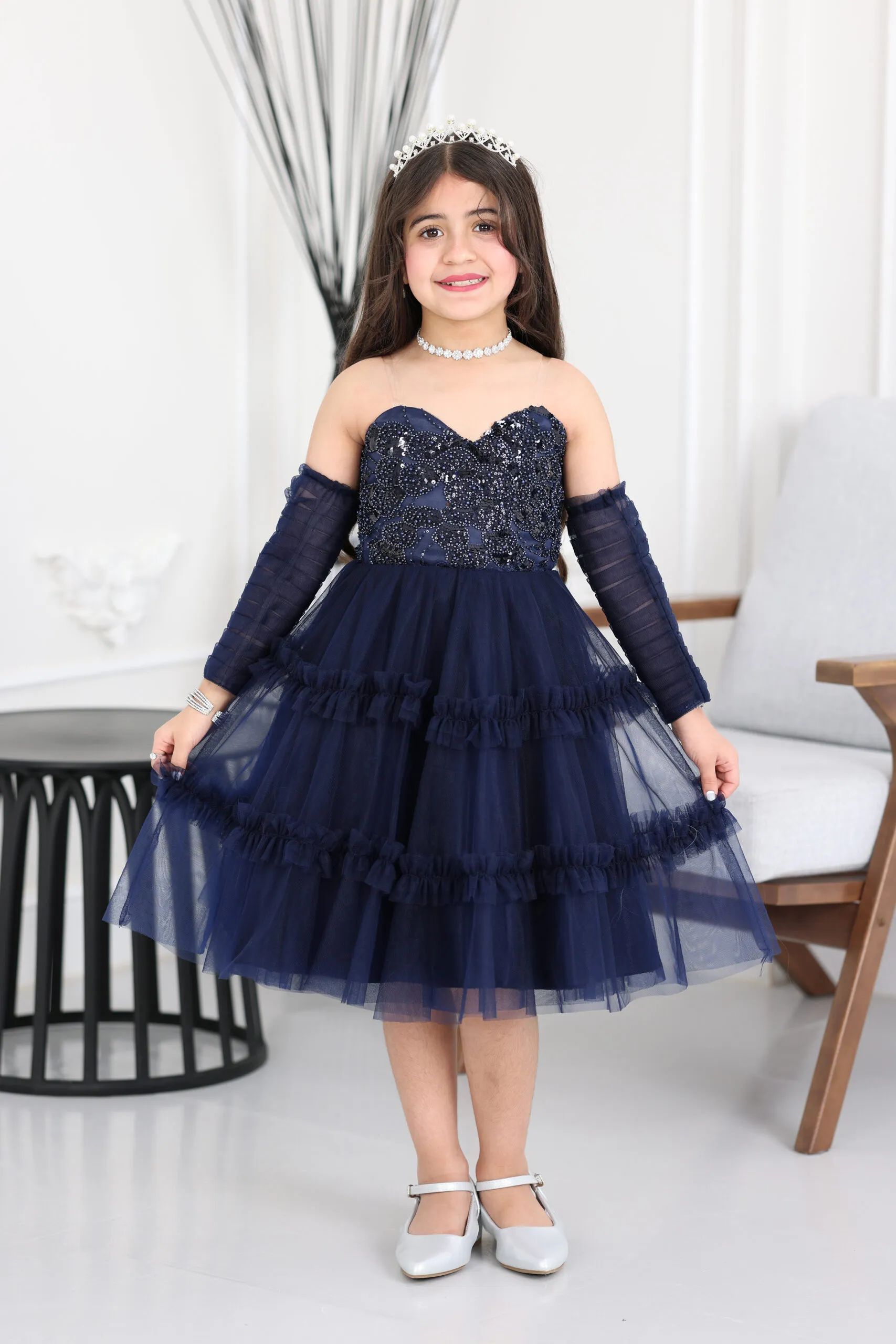 فستان بناتي طبقات فاخر