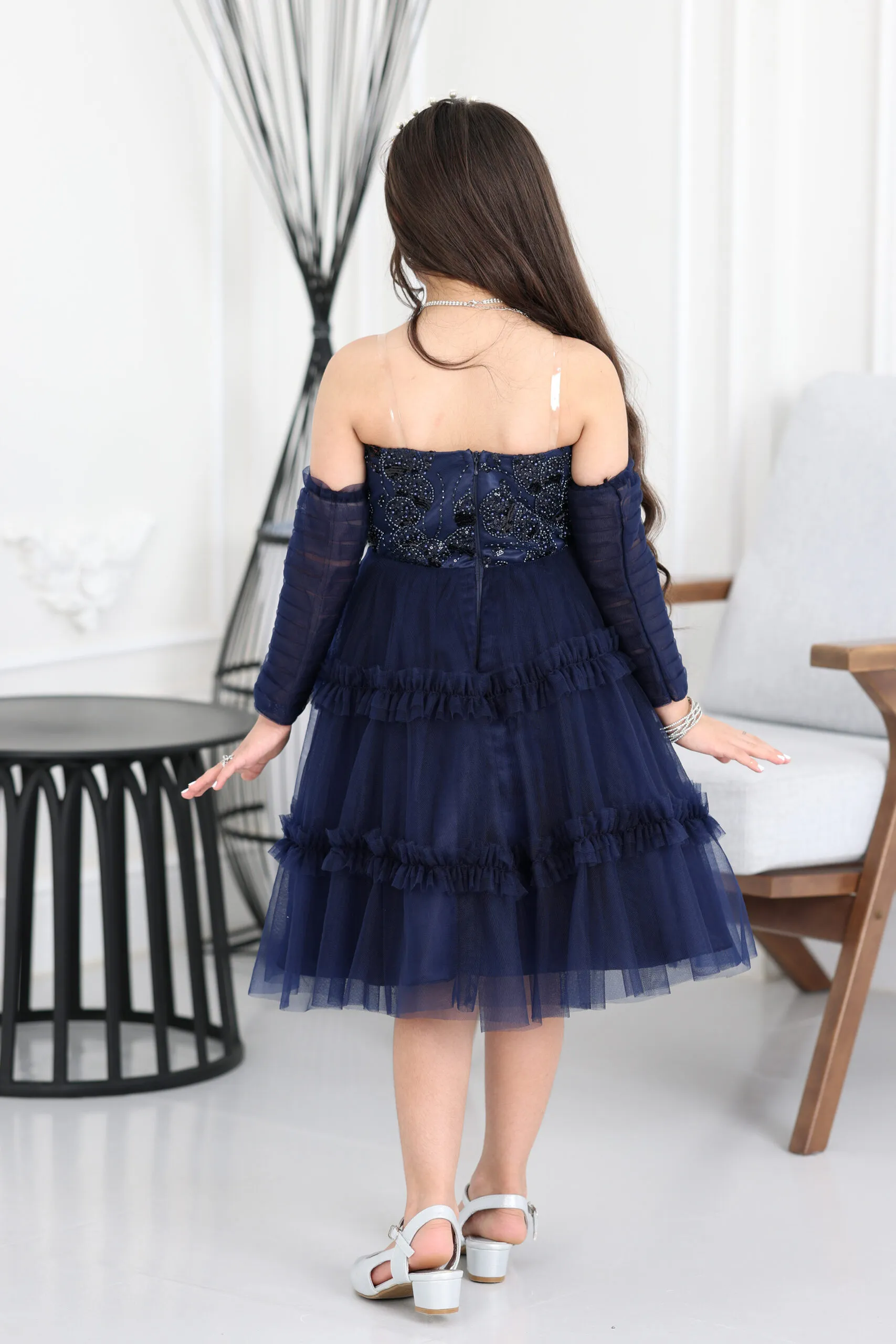 فستان بناتي طبقات فاخر