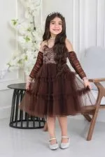 فستان بناتي طبقات فاخر