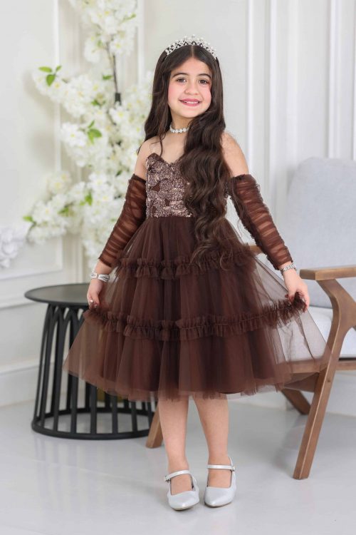 فستان بناتي طبقات فاخر