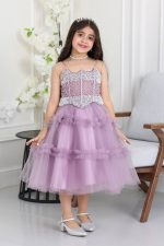 فستان بناتي طبقات تل