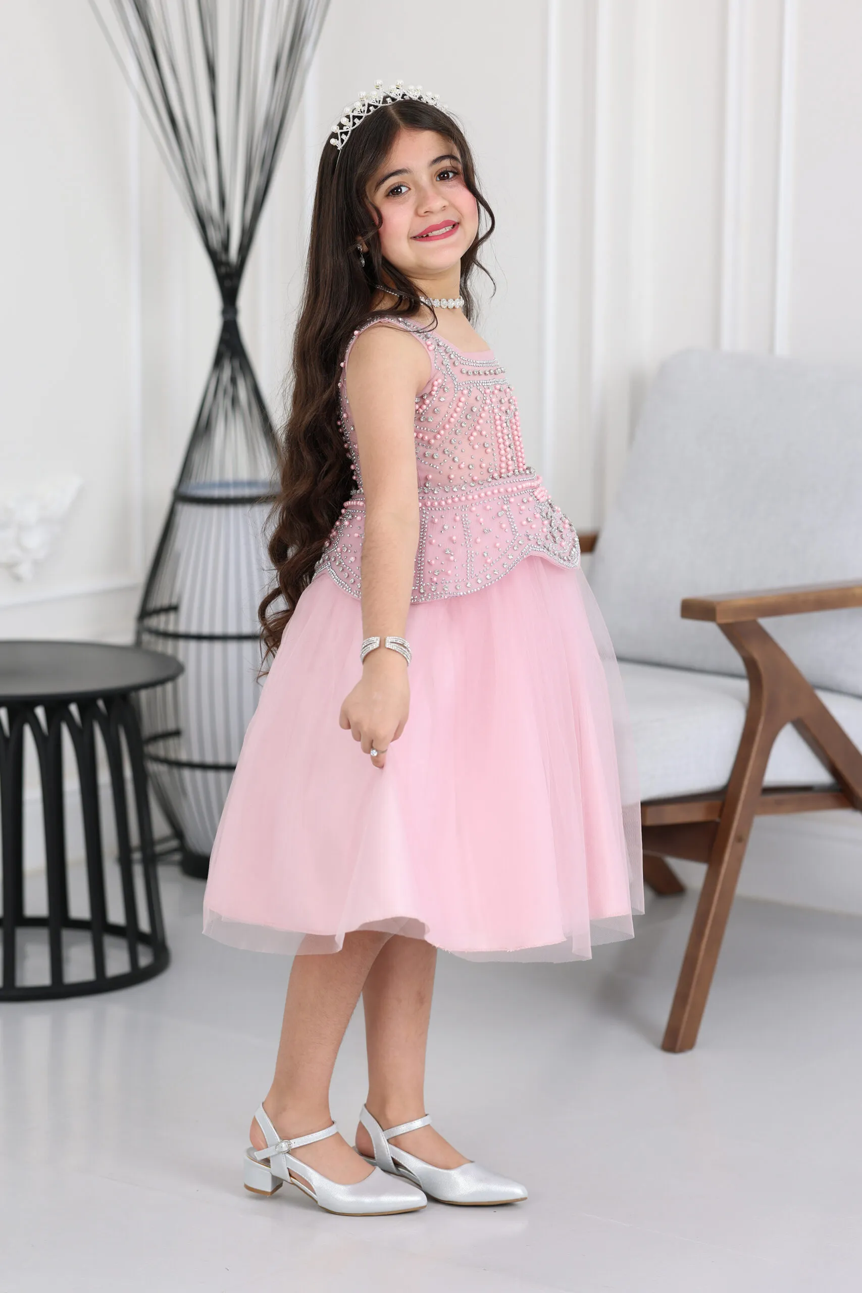 فستان بناتي تطريز لولو