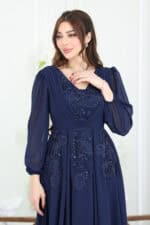 فستان فخم مطرز