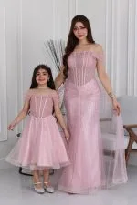 فستان بناتي لؤلؤ فخم