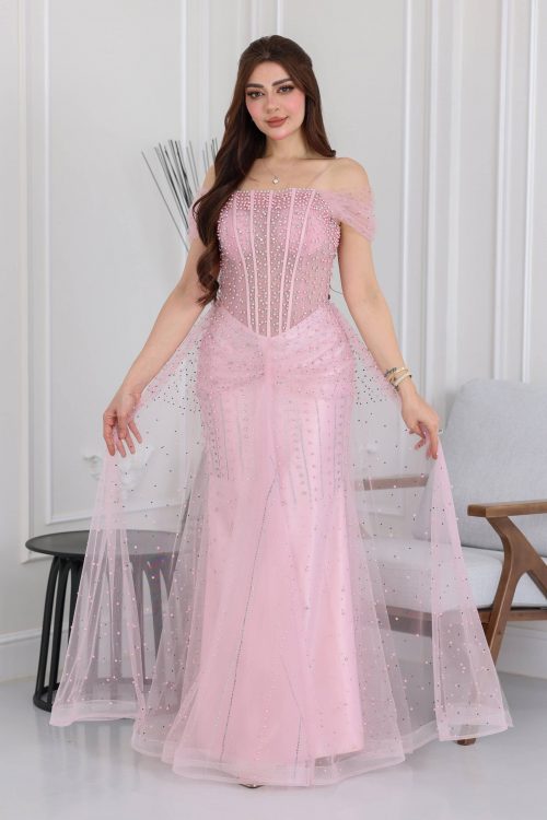 فستان لؤلؤ سهرة ملكي