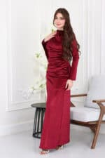 فستان مخمل شتوي فخم