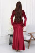 ⁦فستان مخمل ناعم سهرة⁩ - الصورة ⁦6⁩