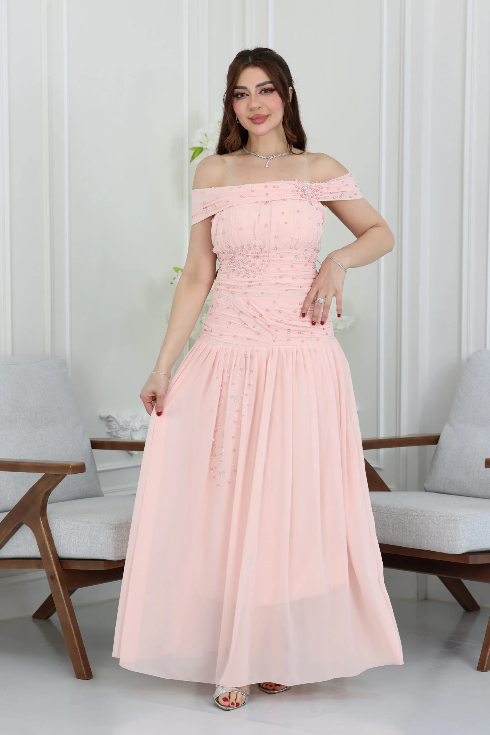 فستان ناعم سهرة راقي