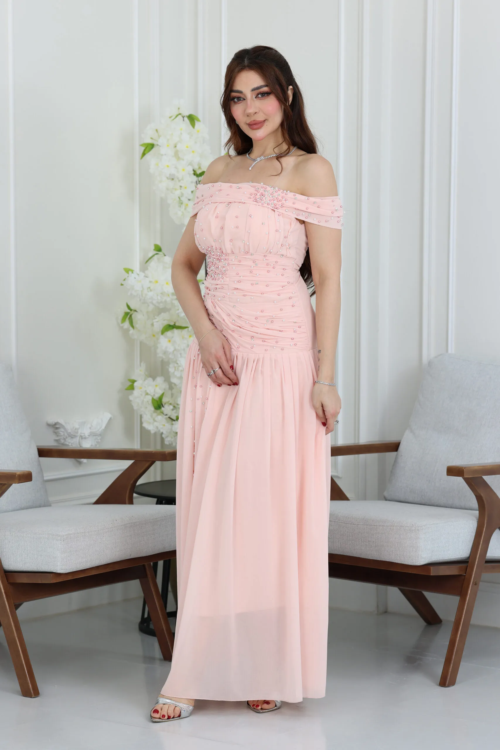 فستان ناعم سهرة راقي