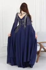 فستان سهره بأكمام شيفون