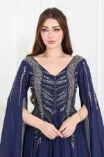 فستان سهره بأكمام شيفون