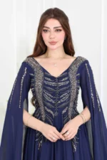 فستان سهره بأكمام شيفون