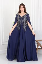 فستان سهره بأكمام شيفون