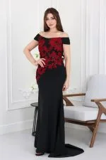 فستان سهرة اوف شولدر انيق