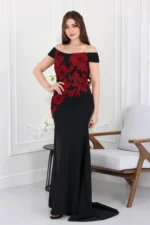 فستان سهرة اوف شولدر انيق