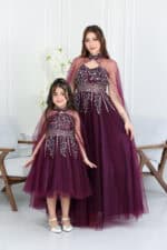 فستان سهرة كاب مطرز