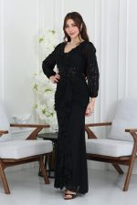 فستان سهرة كم طويل