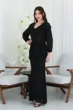 فستان سهرة كم طويل