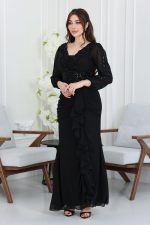 فستان سهرة كم طويل