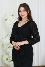 فستان سهرة كم طويل