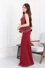 فستان سهرة خرز ملكي