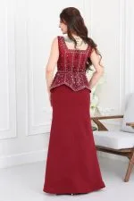 فستان سهرة خرز ملكي