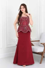 فستان سهرة خرز ملكي