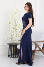 فستان سهرة كريب مطرز