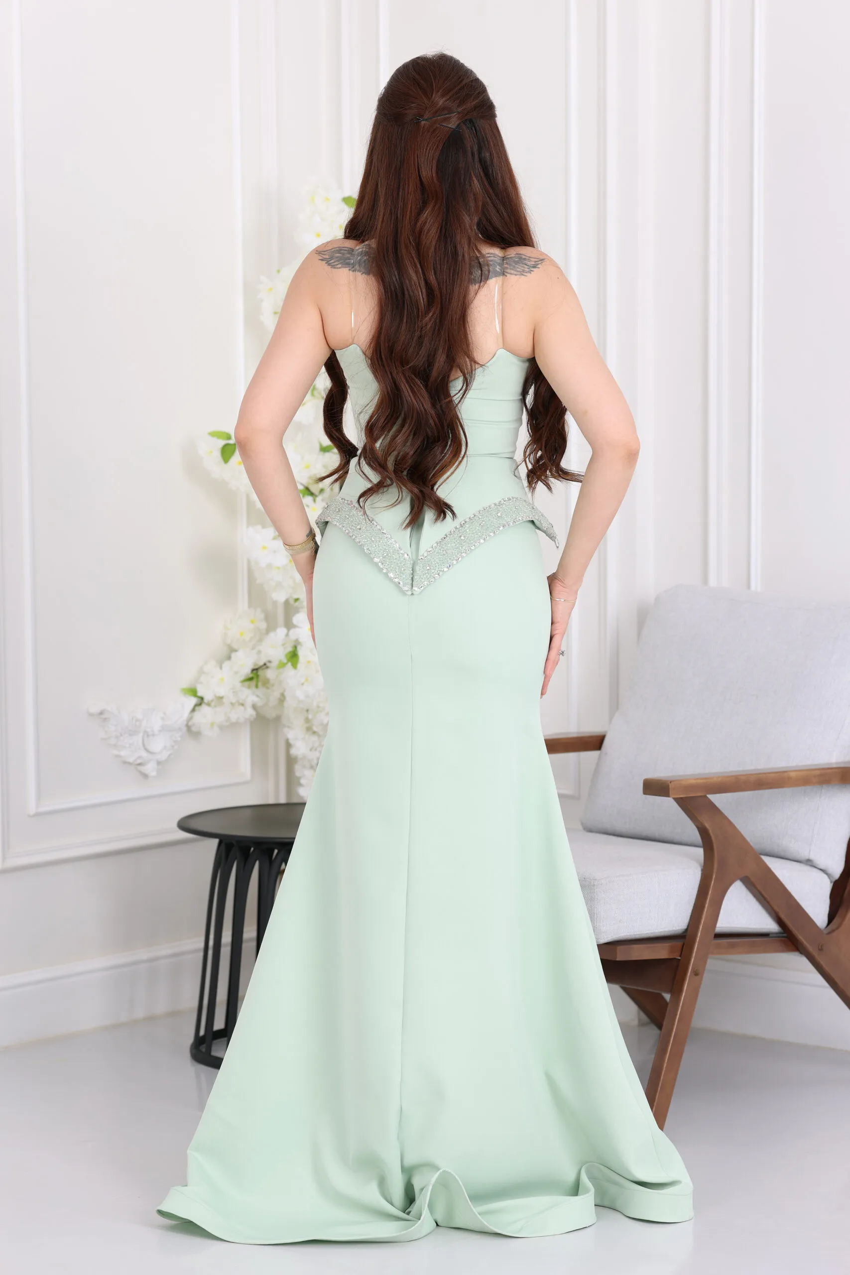 فستان سهرة كورسيه مطرز