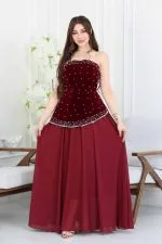 فستان سهرة مخمل انيق