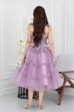 فستان سهرة ميدي طبقات