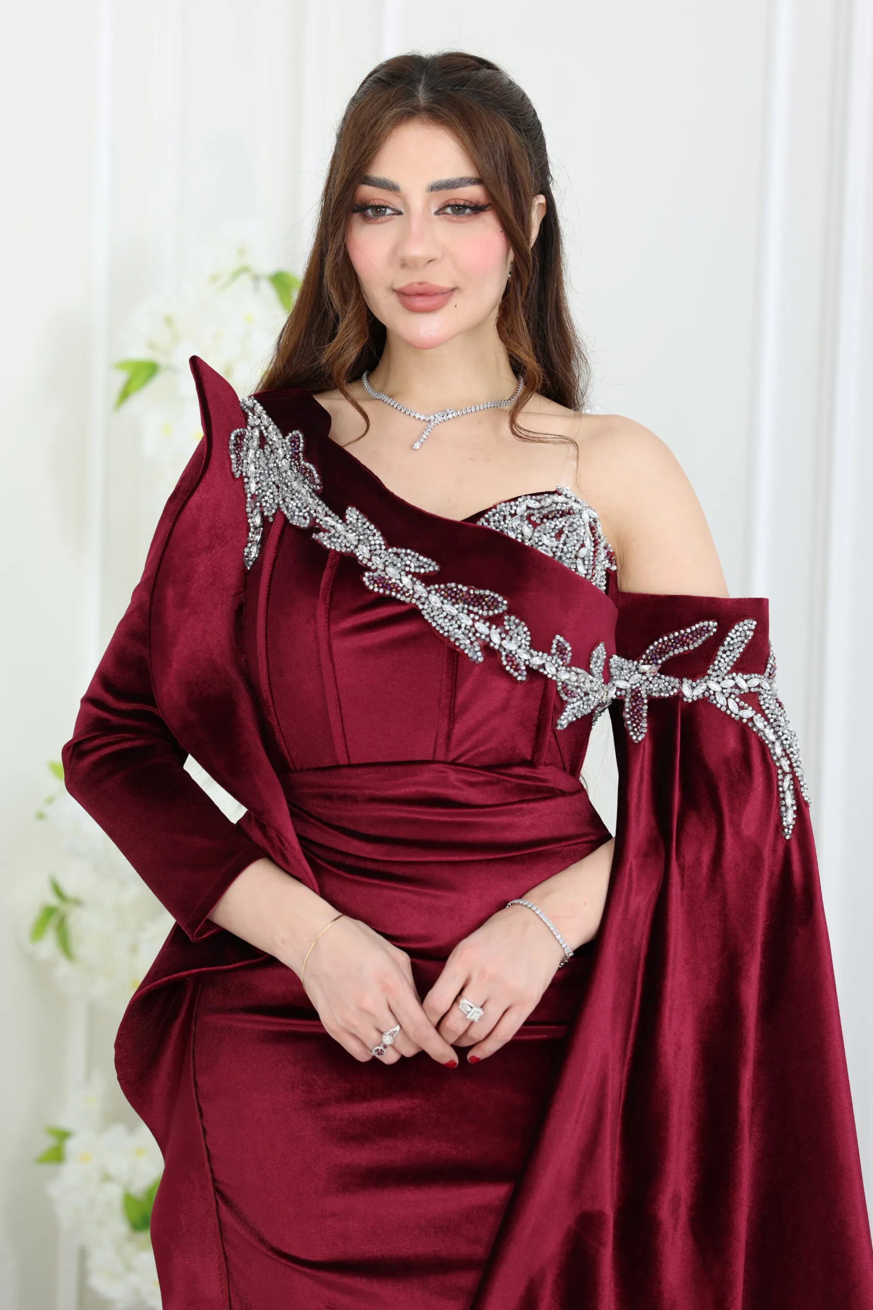 فستان سهرة مخمل فاخر