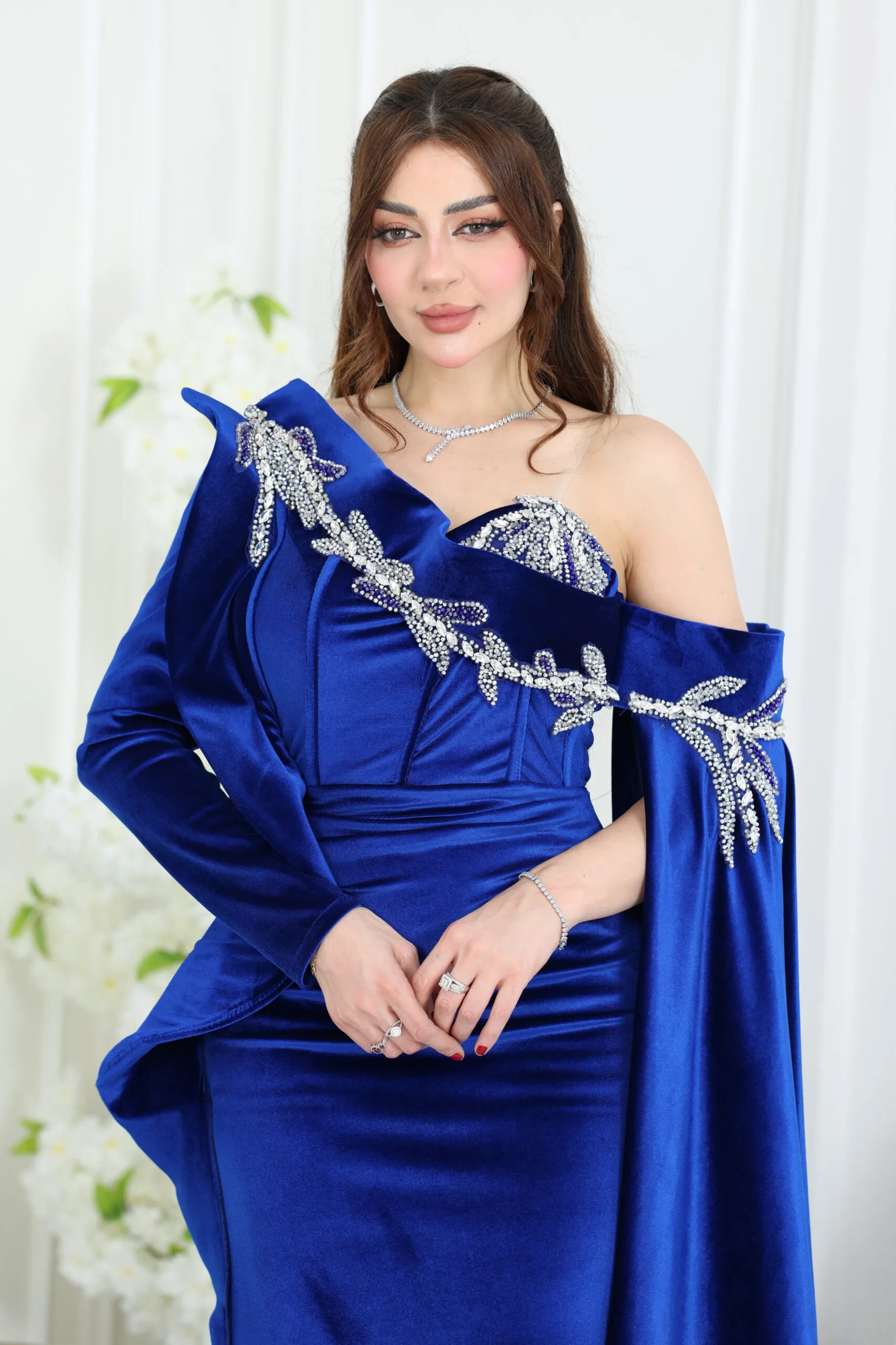 فستان سهرة مخمل فاخر