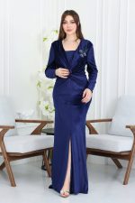 فستان سهرة مخمل شتوي