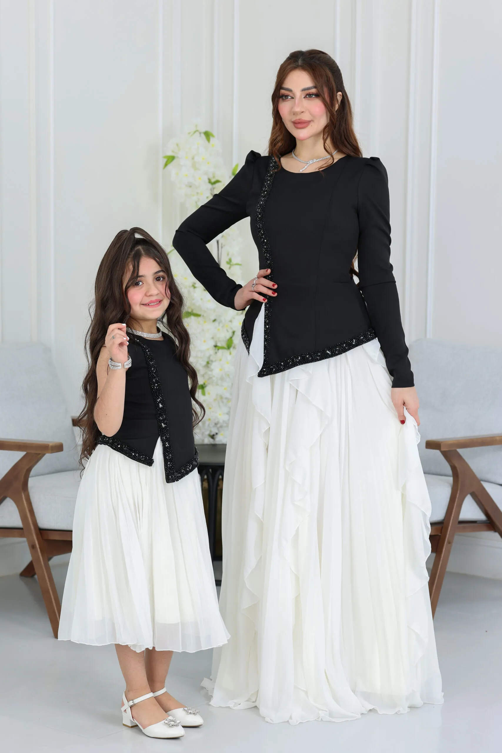 فستان بناتي راقي طبقات