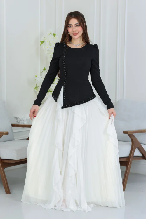 فستان سهرة راقي طبقات