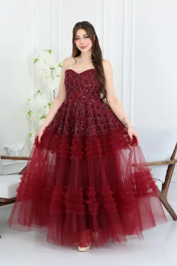 فستان سهرة شك فاخر