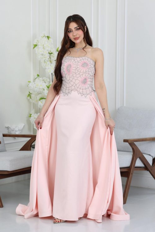 فستان سهرة تب بتطريز