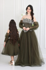 فستان سهرة تل فاخر