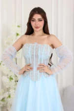 فستان سهرة تل فاخر