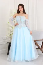 فستان سهرة تل فاخر