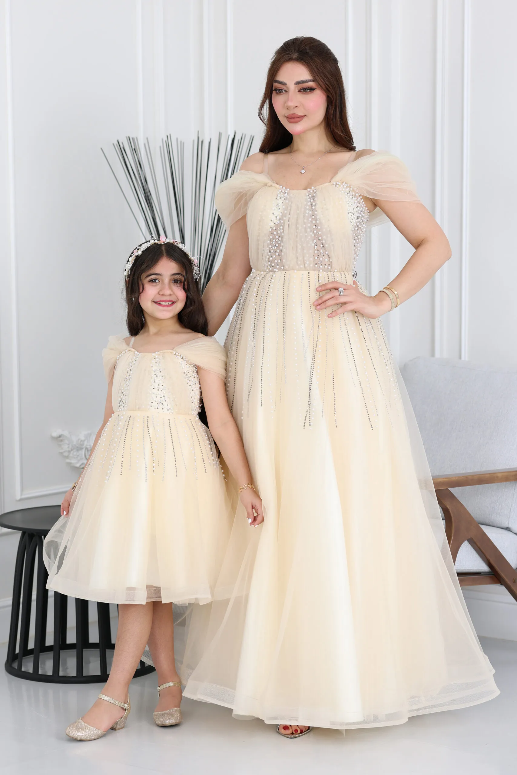 فستان سهرة تول لولو