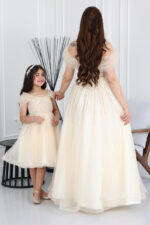 فستان سهرة تول لولو