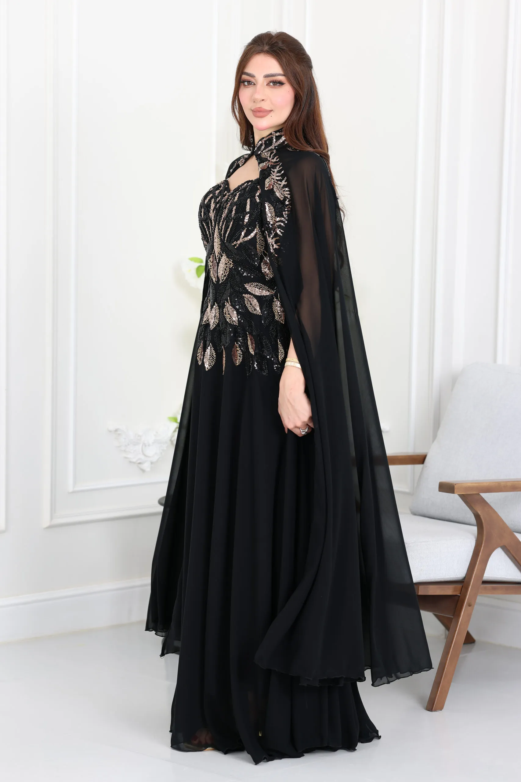 فستان سهرة شيفون راقي