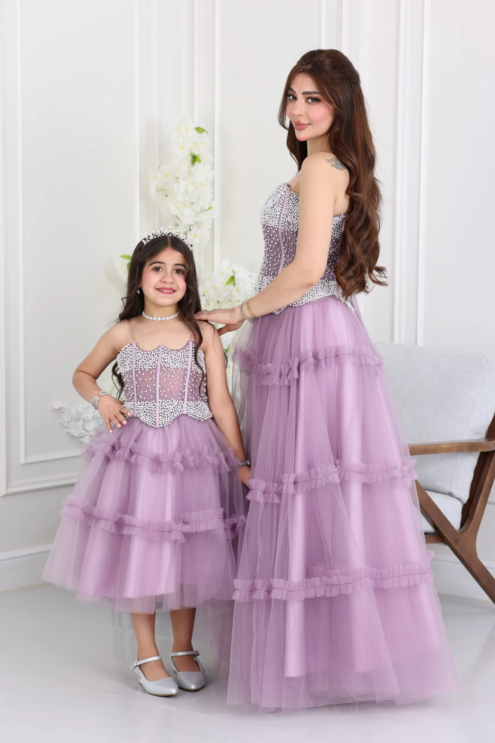 فستان سهرة طبقات تل